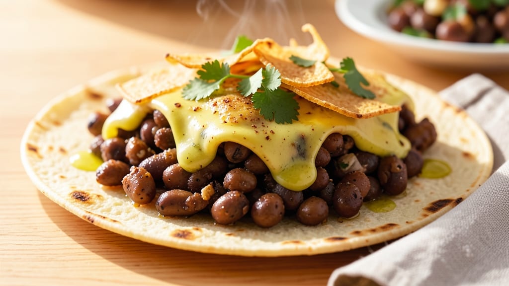 Black Bean Crunch Wraps Recipe: Tortilla-Crusted Crunch Over Creamy Cumin Base