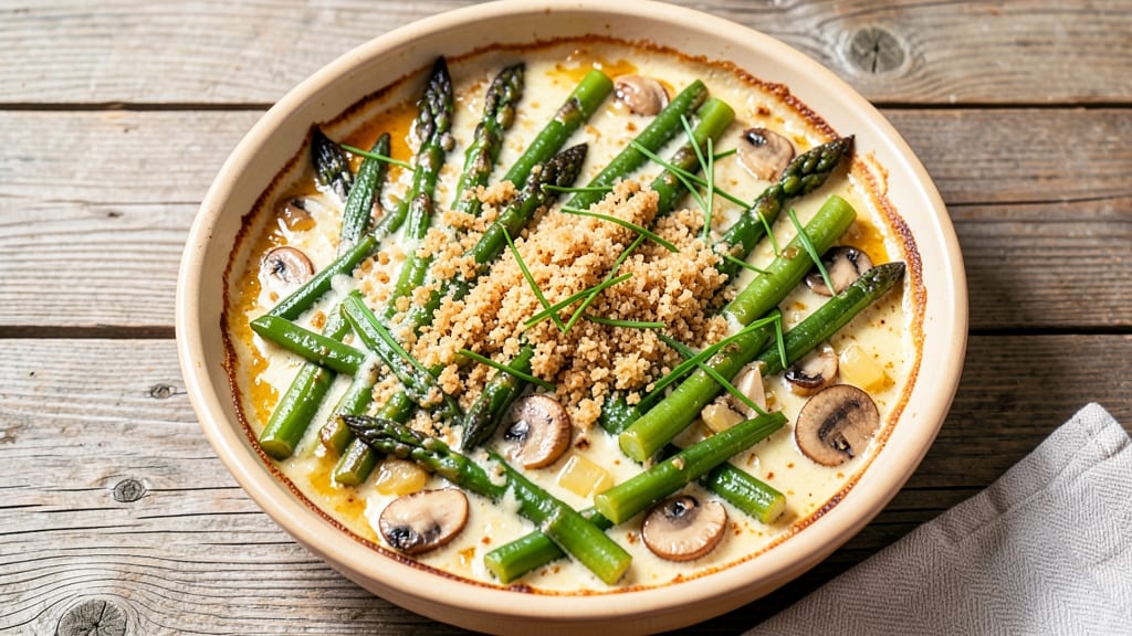 Asparagus and Green Bean Casserole Recipe: Crispy Top, Creamy Mushroom Magic