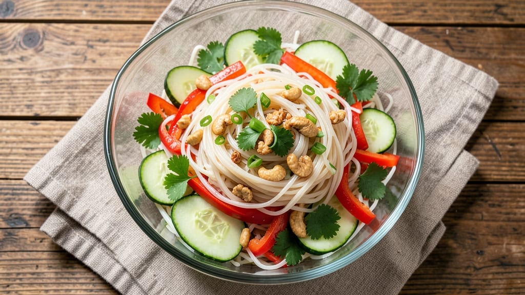 Bean Thread Salad Recipe: Silky Noodle Delight With Crunchy Topping Twist