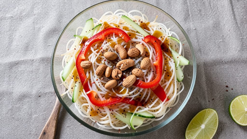 Bean Thread Noodle Salad Recipe: Silky Glass Noodles With Crunchy Peanut Dressing
