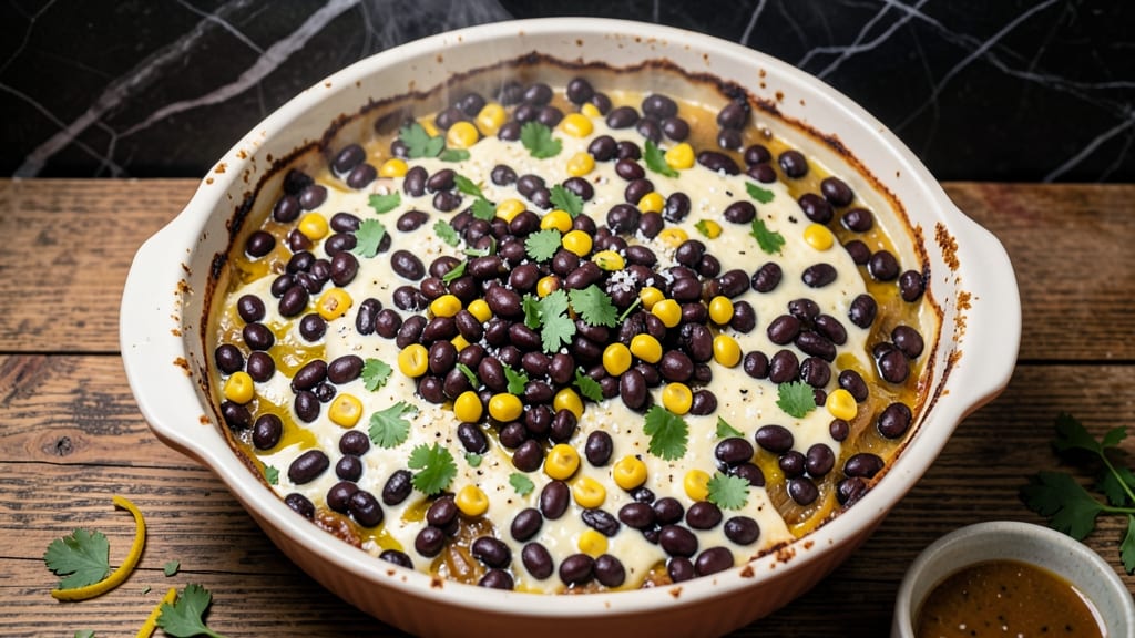 Black Bean and Corn Casserole Recipe: Crispy Topped Comfort with Pantry Staples