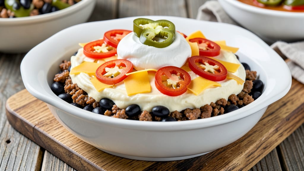 7 Layer Bean Dip Recipe With Ground Beef: Hearty Fiesta in a Skillet