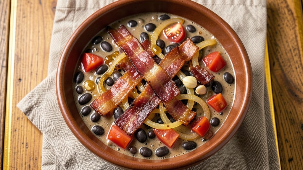 Black Bean and Bacon Soup Recipe: Smoky Depth and Crispy Bacon Bites