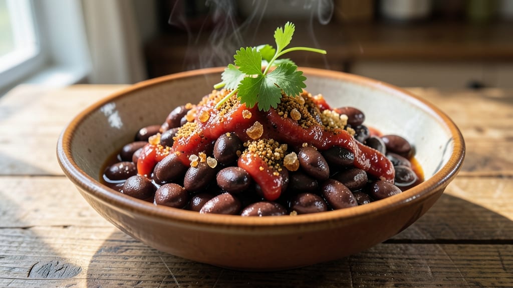 Bean Surprise Recipe: Crispy Tortilla Crowns Over Creamy Cumin Base