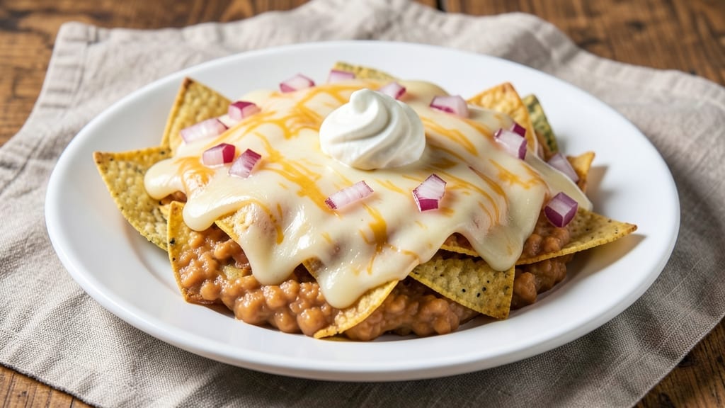 Bean and Cheese Nachos Recipe: Crispy Tortilla Stacks with Melted Cheese Rivers