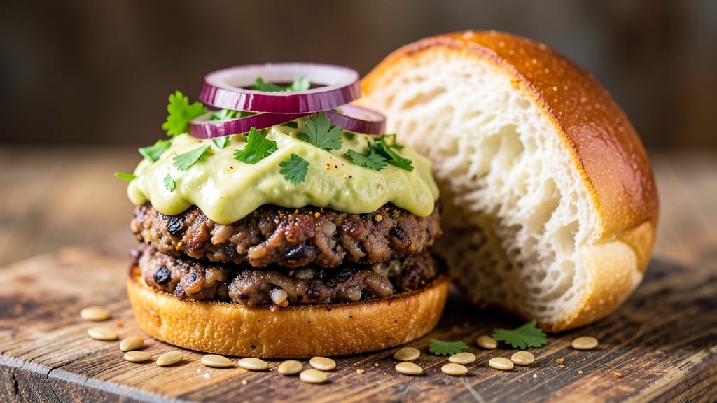 Bean and Rice Burgers Recipe: Spiced Black Bean and Herbed Rice Patties