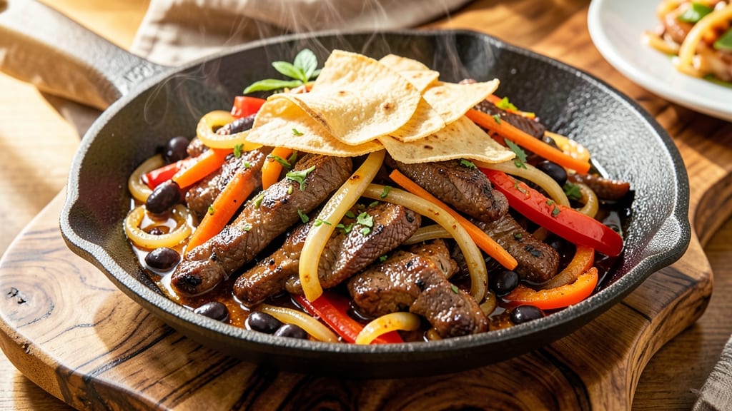 Beef and Black Bean Stir Fry Recipe: Wok-Seared Protein with Charred Tortilla Crunch