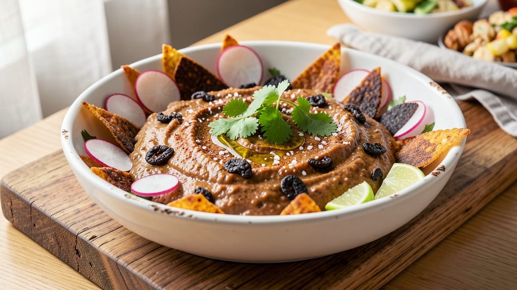 Black Bean Chip Dip Recipe: Crunchy Tortilla Crowns Over Smoky Cumin Bliss