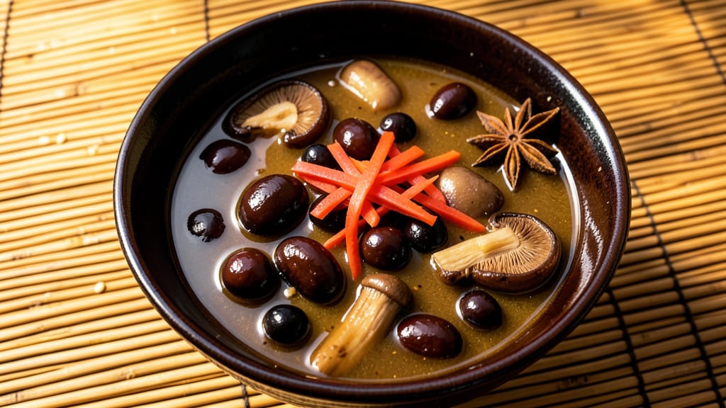 Black Bean Soup Chinese Style Recipe: Star-Anise and Ginger Simmered Depth