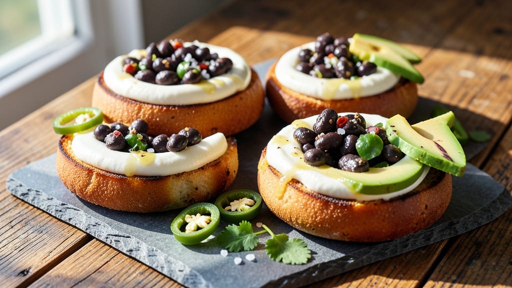 Black Bean Jalapeño Bagel Recipe: Smoky Spice Crunch in Every Bite
