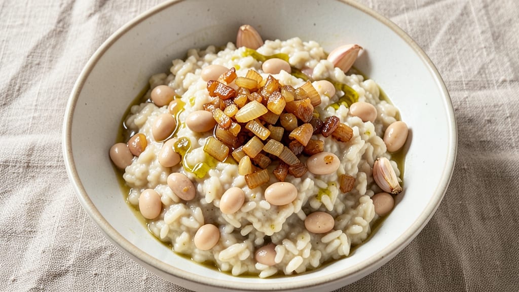 Bean Risotto Recipe: Creamy Parmesan and White Bean Luxe