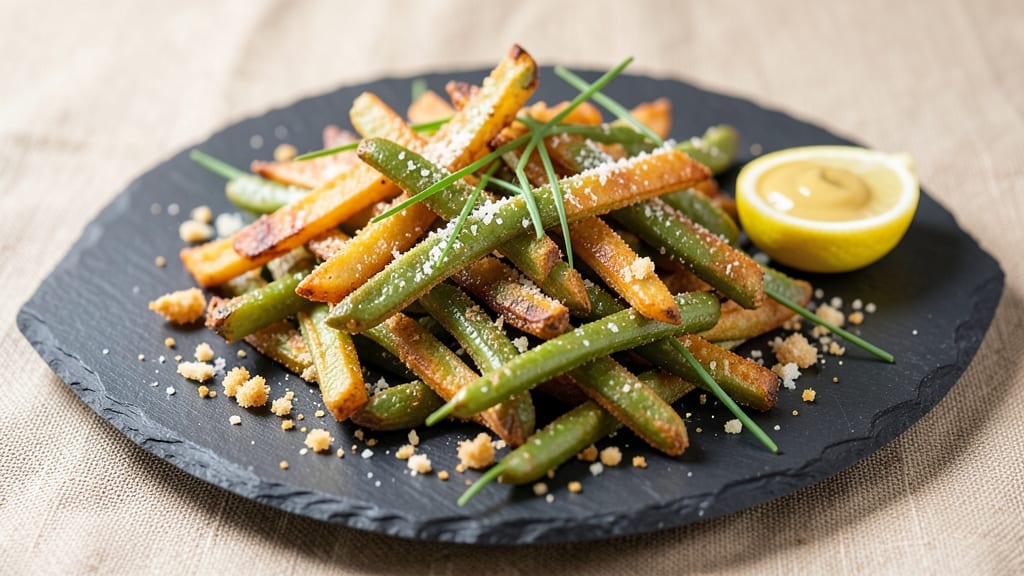 Baked Green Bean Fries Recipe: Crispy-Crusted Veggie Bites with Parmesan Magic