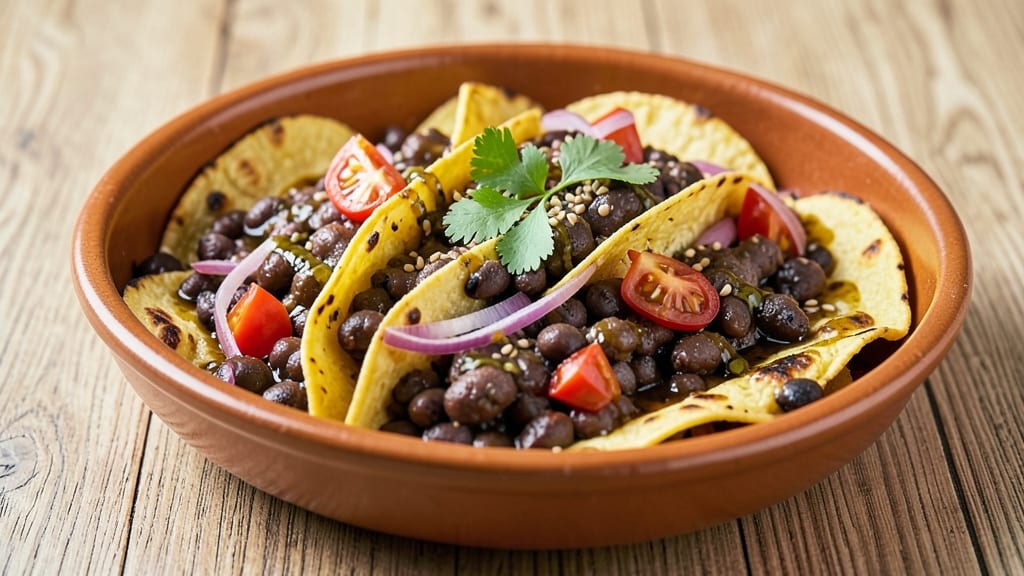 Baked Black Bean Tacos Recipe: Crispy Tortilla Crowns Over Smoky Cumin Bliss