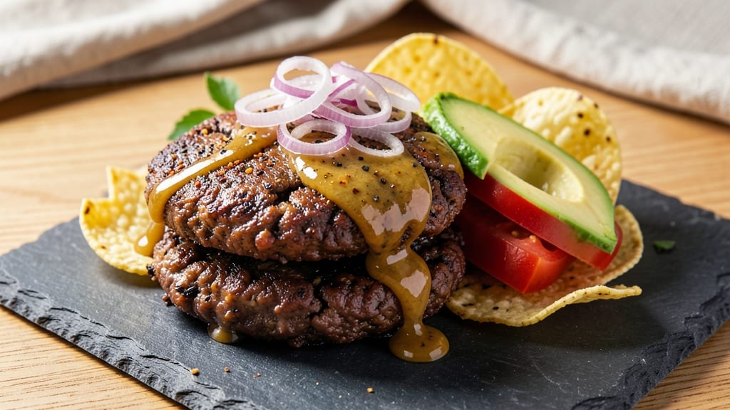 Black Bean Butger Recipe: Charred Tortilla Crunch Over Smoky Cumin Base