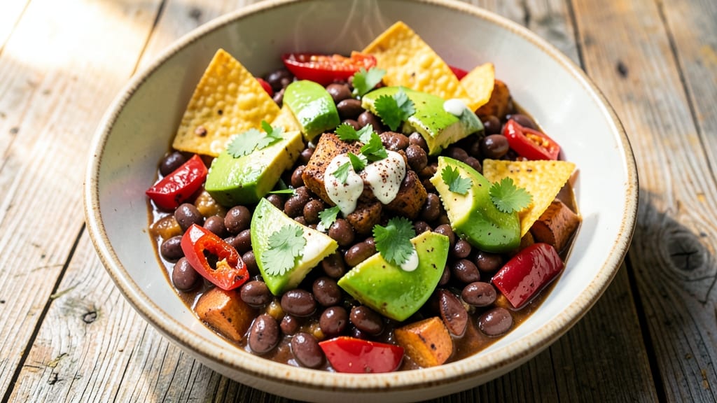 Black Bean Power Bowl Recipe: Charred Tortilla Crunch Meets Spiced Black Bean Bliss