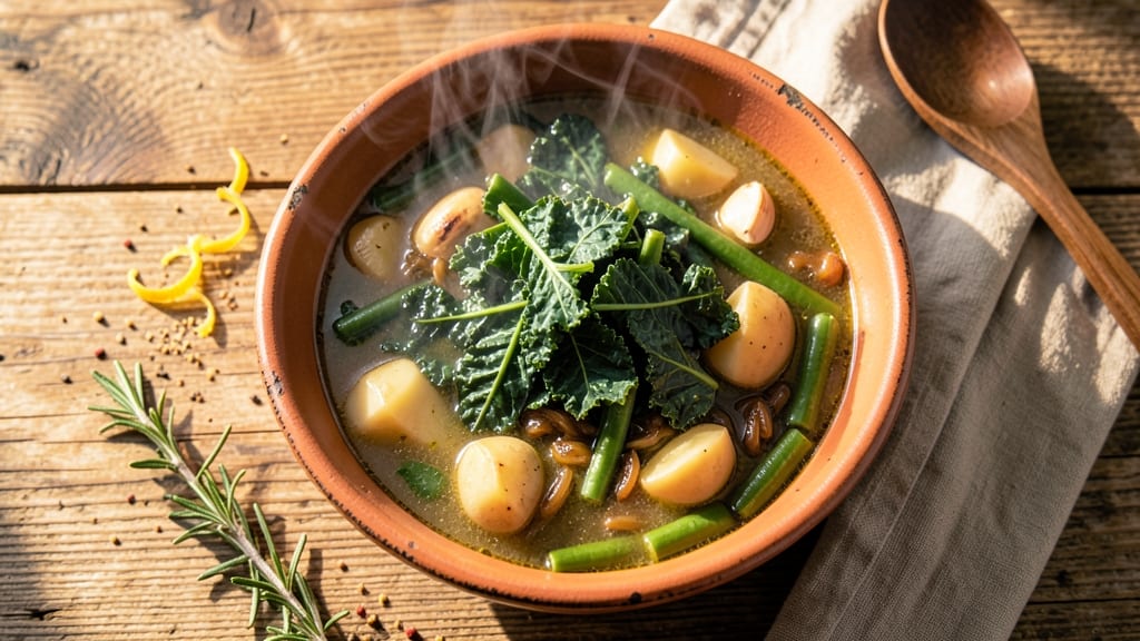 Azorean Green Beans and Kale Soup Recipe: Earthy Herb-Infused Comfort in One Pot