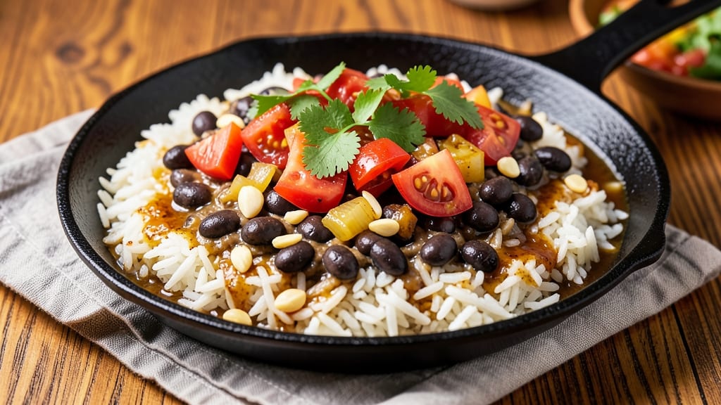 Black Bean and Rice Skillet Recipe: One-Pan Protein-Packed Fiesta in 25 Minutes