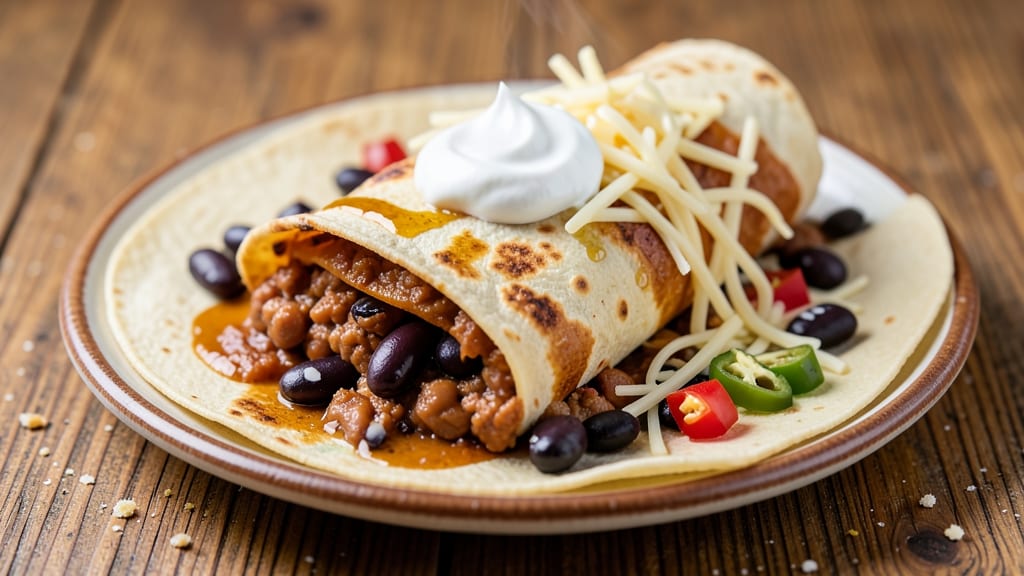 Baked Bean and Cheese Burritos Recipe: Crispy Tortilla Shells With Gooey Cheese Rivers