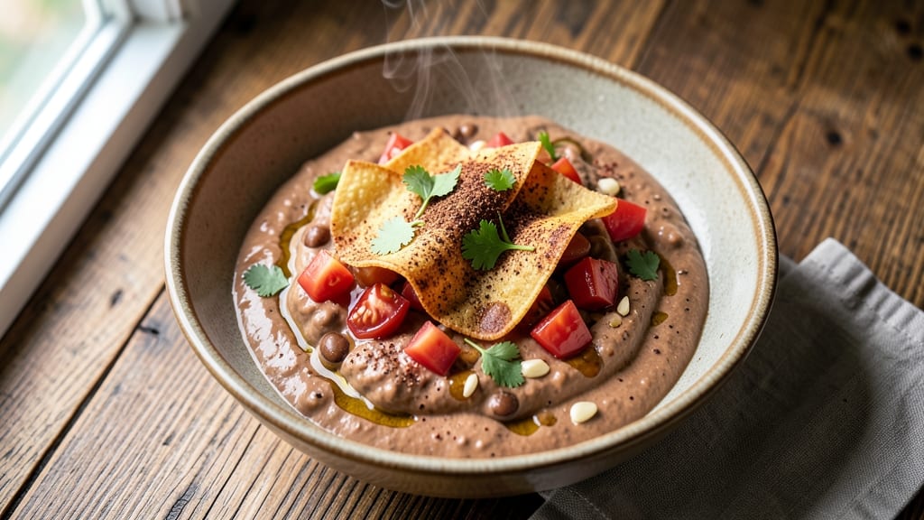 Bush's Chili Bean Dip Recipe: Cheesy Tortilla Crowns Over Smoky Cumin Base